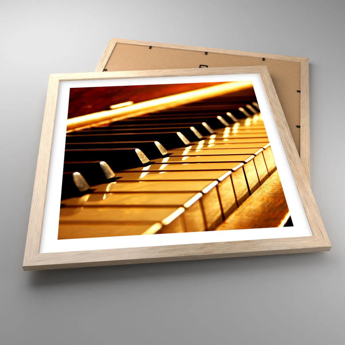 Plakat i ramme af lyst egetræ - Ubegrænsede muligheder - 40x40 cm