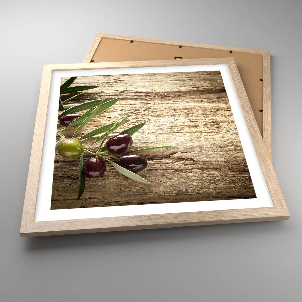 Poster in light oak frame - Straight from Nature - 40x40 cm