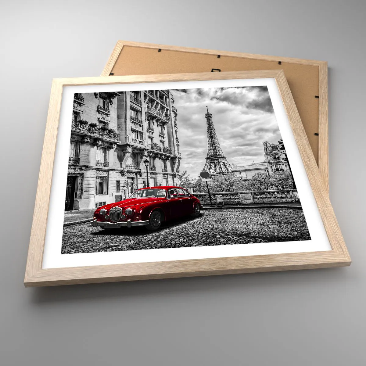 Poster in cornice rovere chiaro - Predatore in città - 40x40 cm