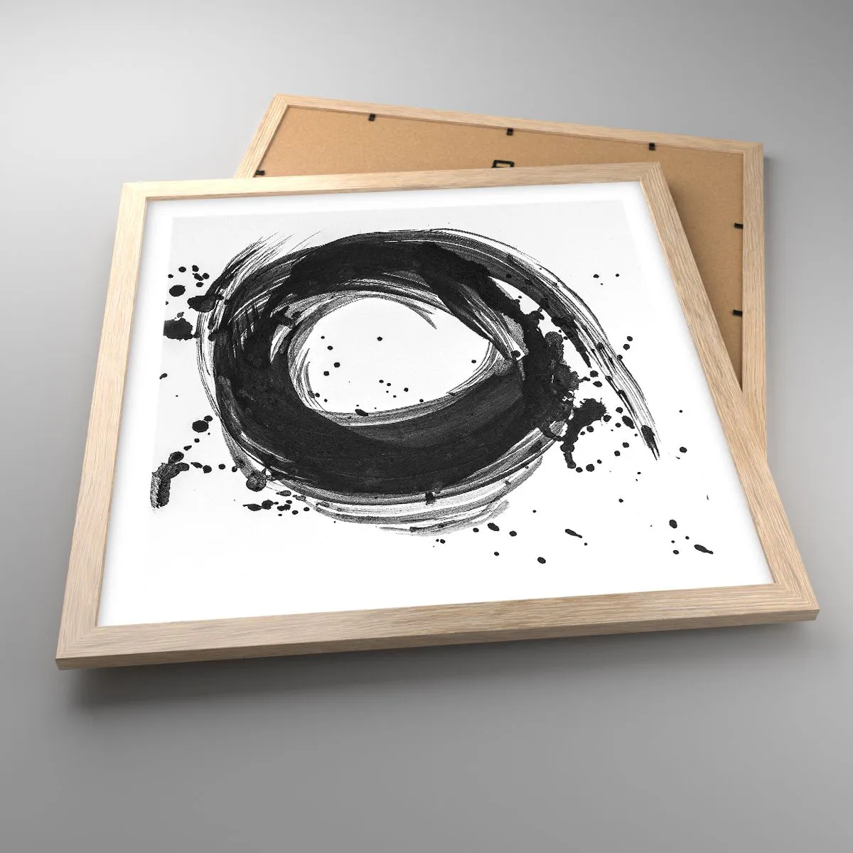 Poster in light oak frame - Whirl of Creation - 40x40 cm