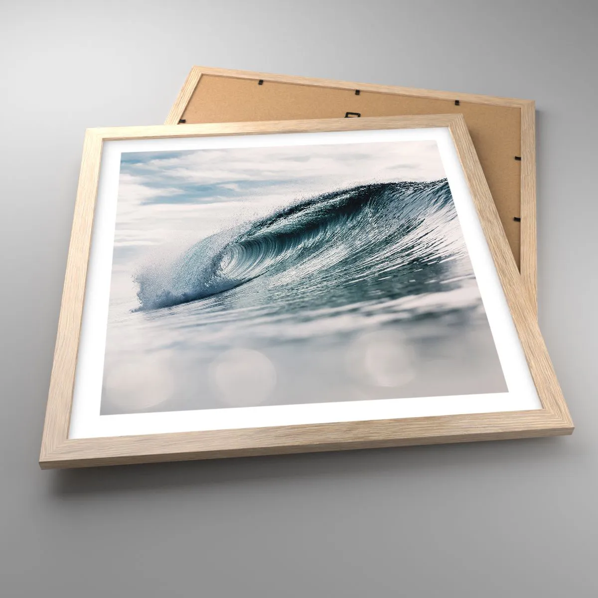 Een poster in een licht eiken lijst - Waterpiek - 40x40 cm