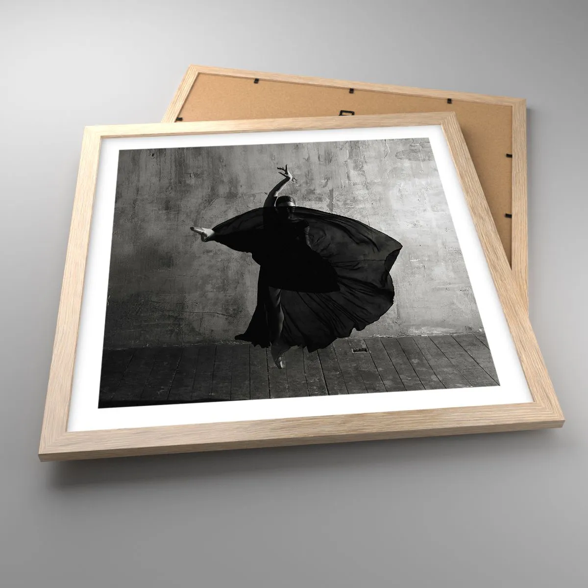 Poster in light oak frame - Full of Passion - 40x40 cm