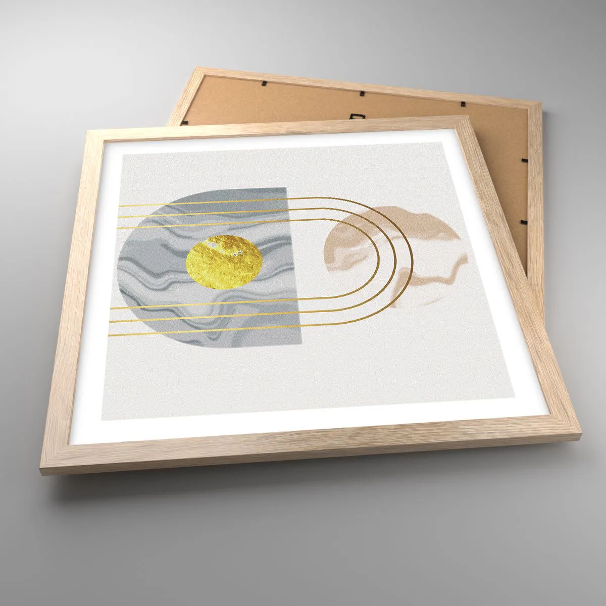 Poster in cornice rovere chiaro - Chiarezza e lucentezza - 40x40 cm