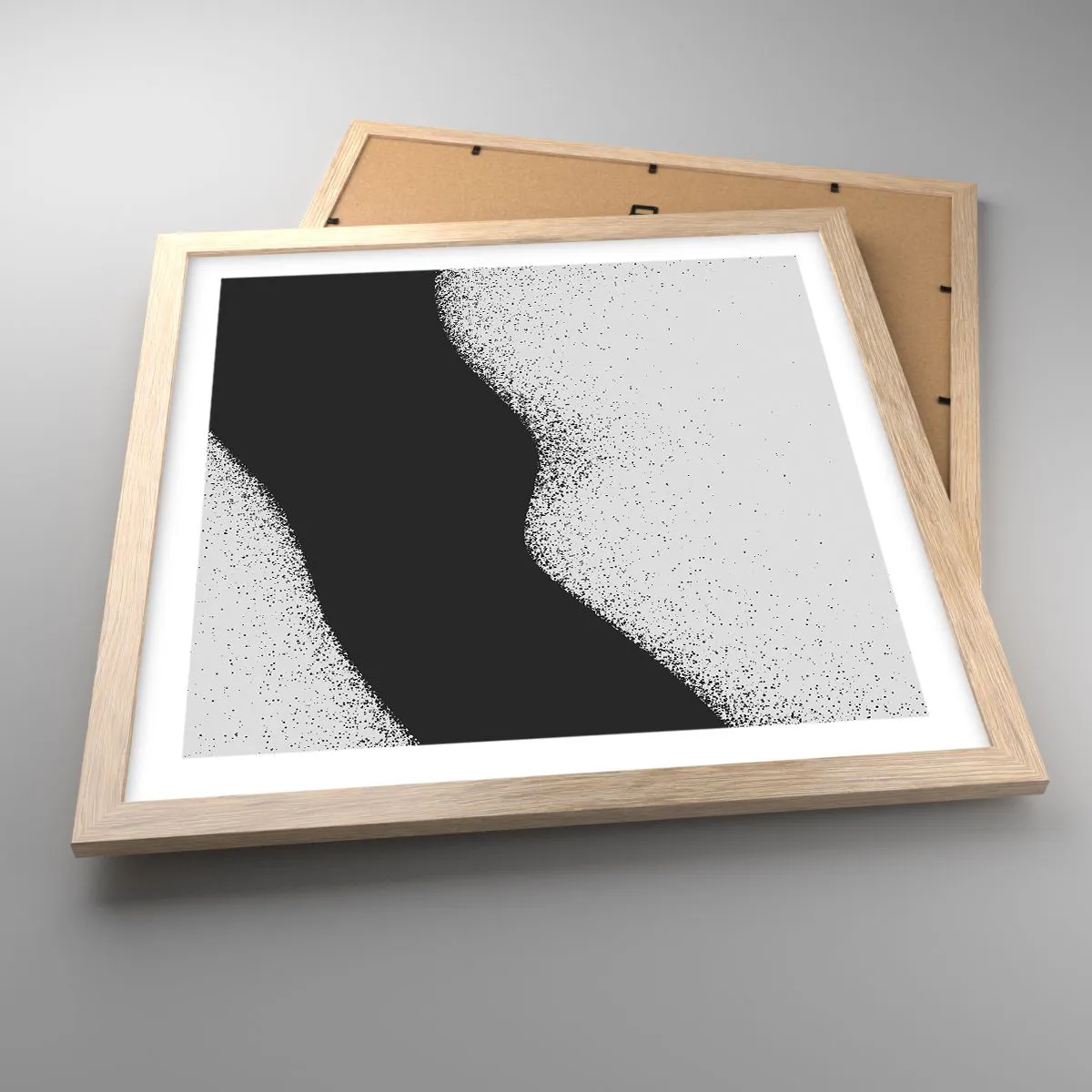 Affiche dans un chêne clair - Poster - Équilibre fluide - 40x40 cm