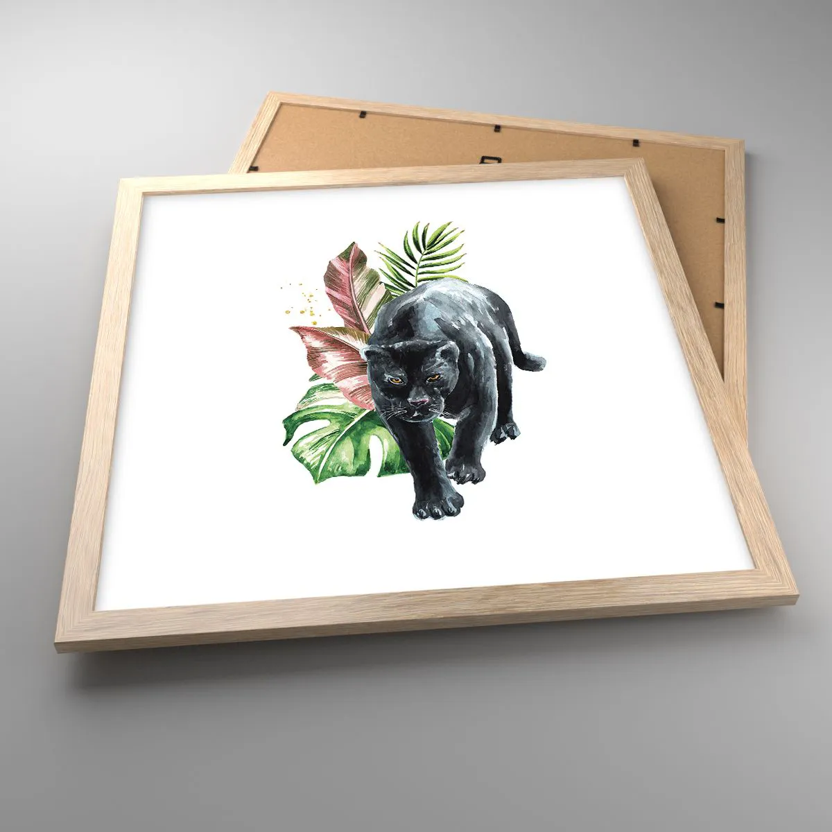 Een poster in een licht eiken lijst - Wilde van het hart - 40x40 cm