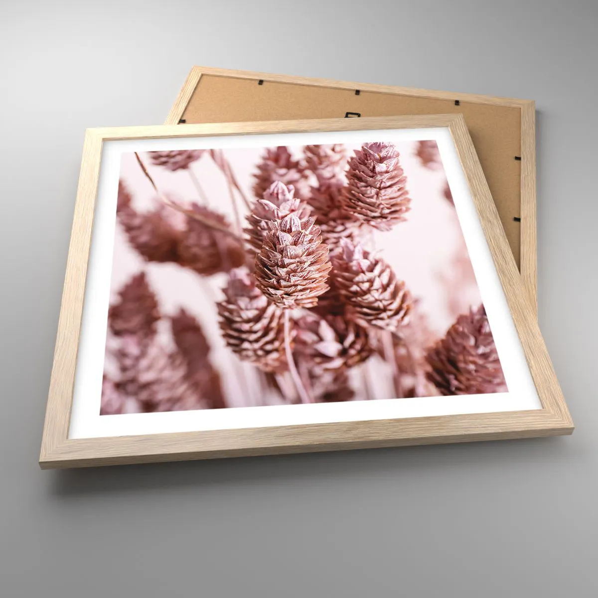 Poster in einem Rahmen aus heller Eiche - Scheinbar unauffällig - 40x40 cm