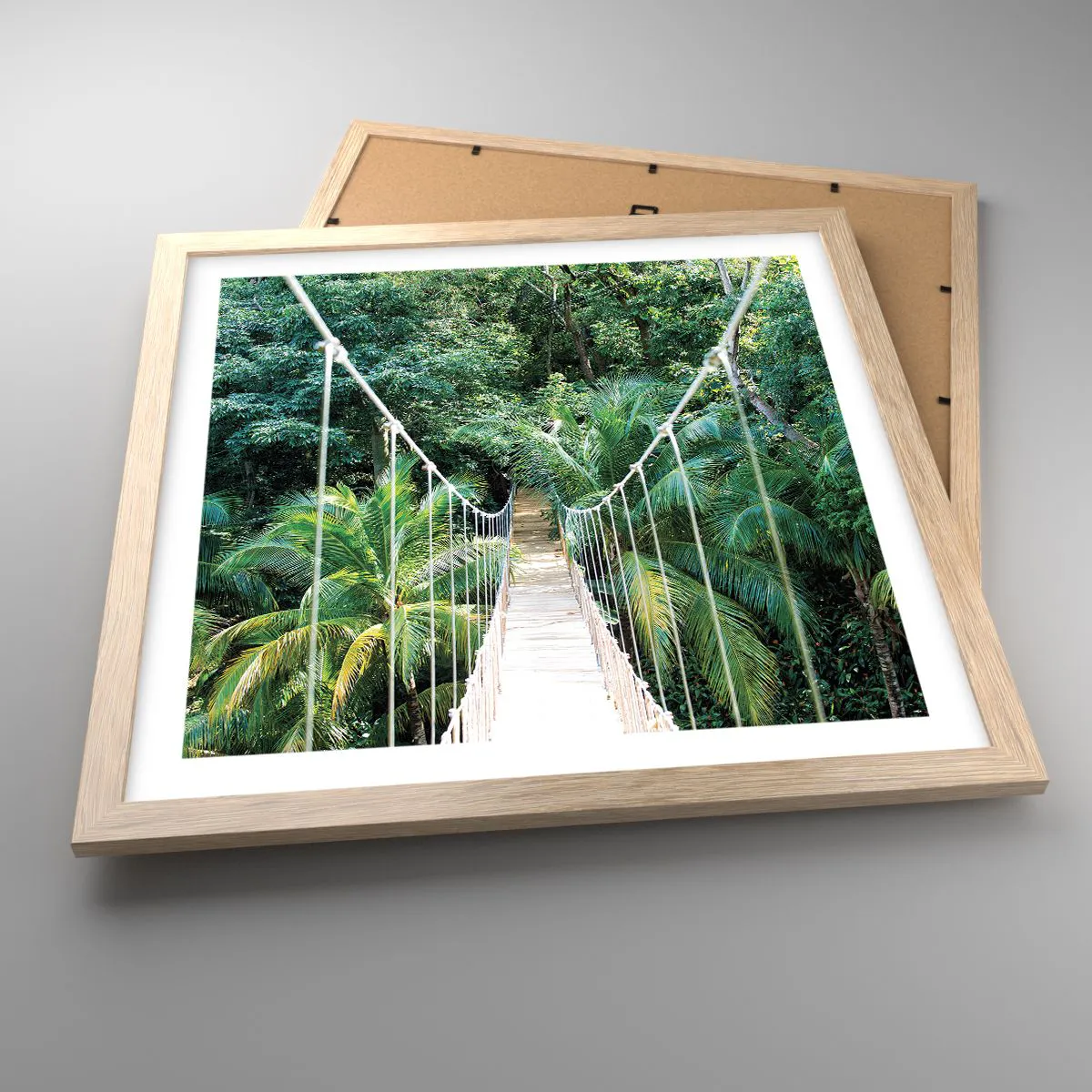 Affiche dans un chêne clair - Poster - Welcome to the jungle! - 40x40 cm