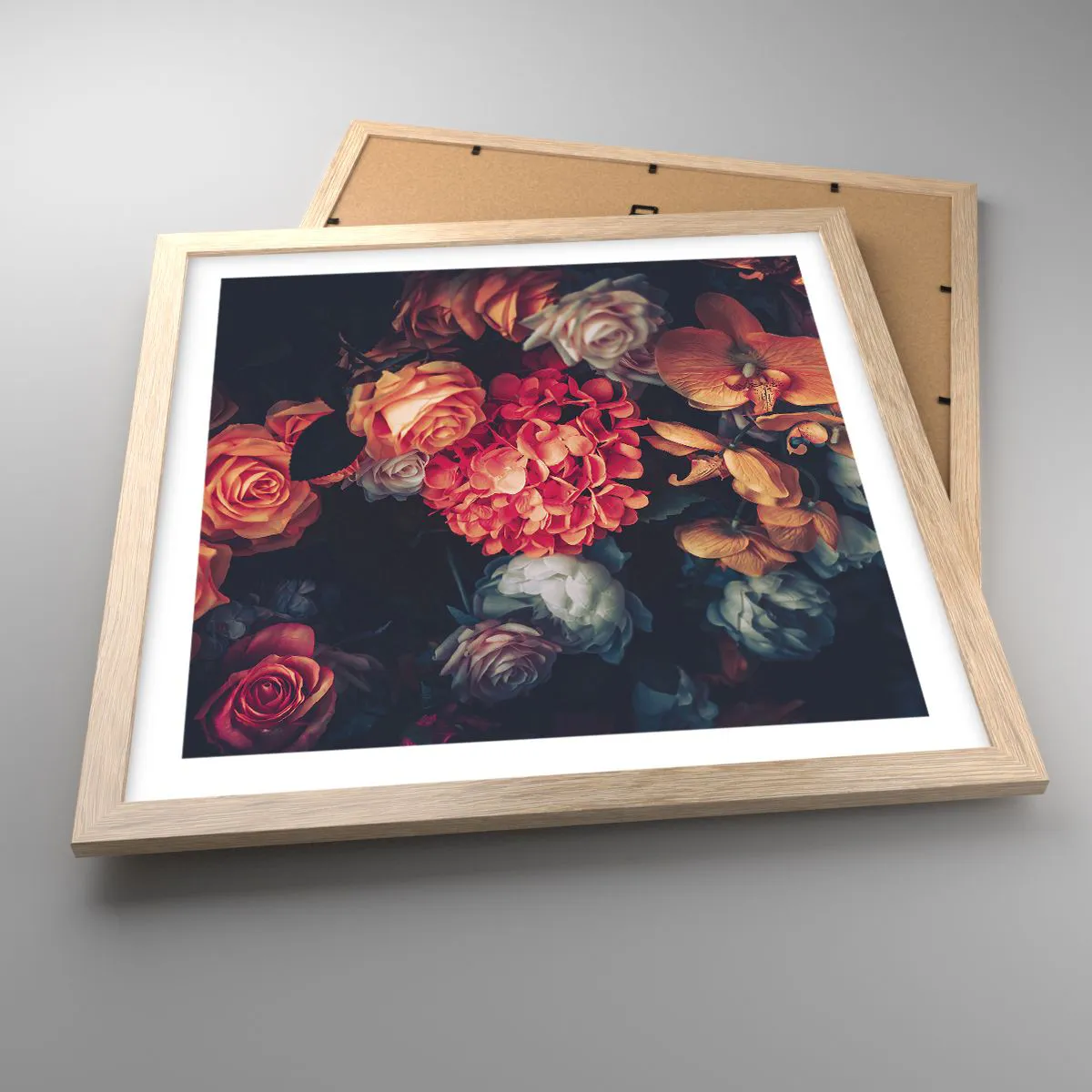 Affisch i ram av ljusek - Som hos de holländska mästarna - 40x40 cm