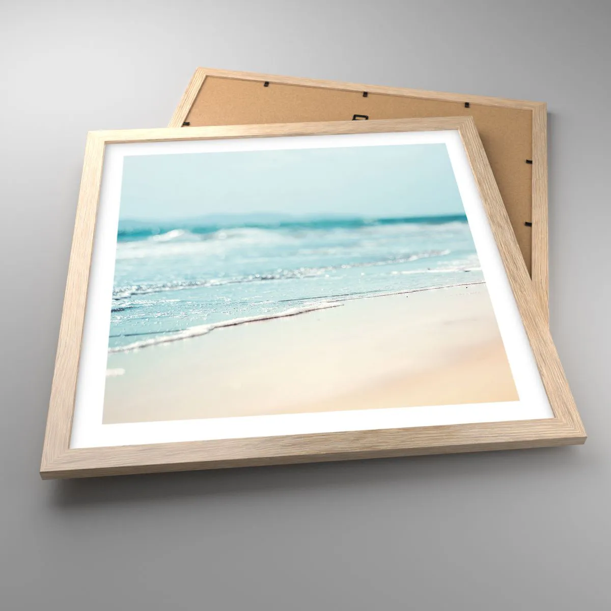 Een poster in een licht eiken lijst - Warmte en geluid - 40x40 cm