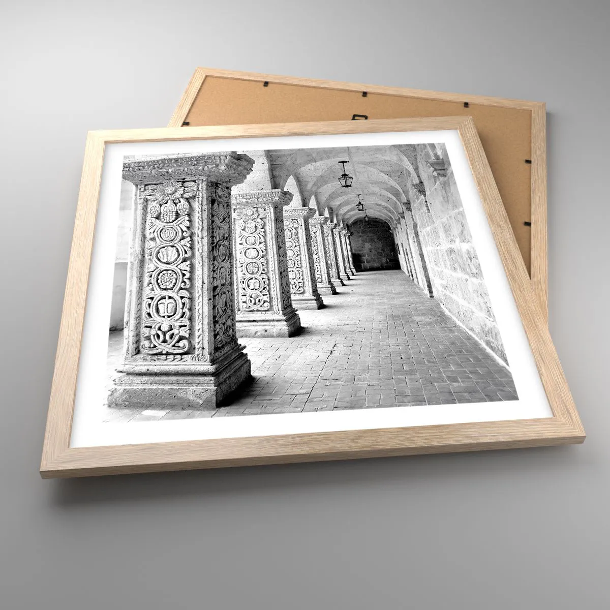 Poszter világos tölgy keretben - És hová megy...? - 40x40 cm