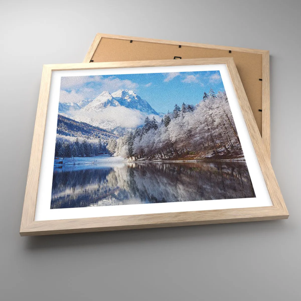 Affisch i ram av ljusek - Snövakt - 40x40 cm