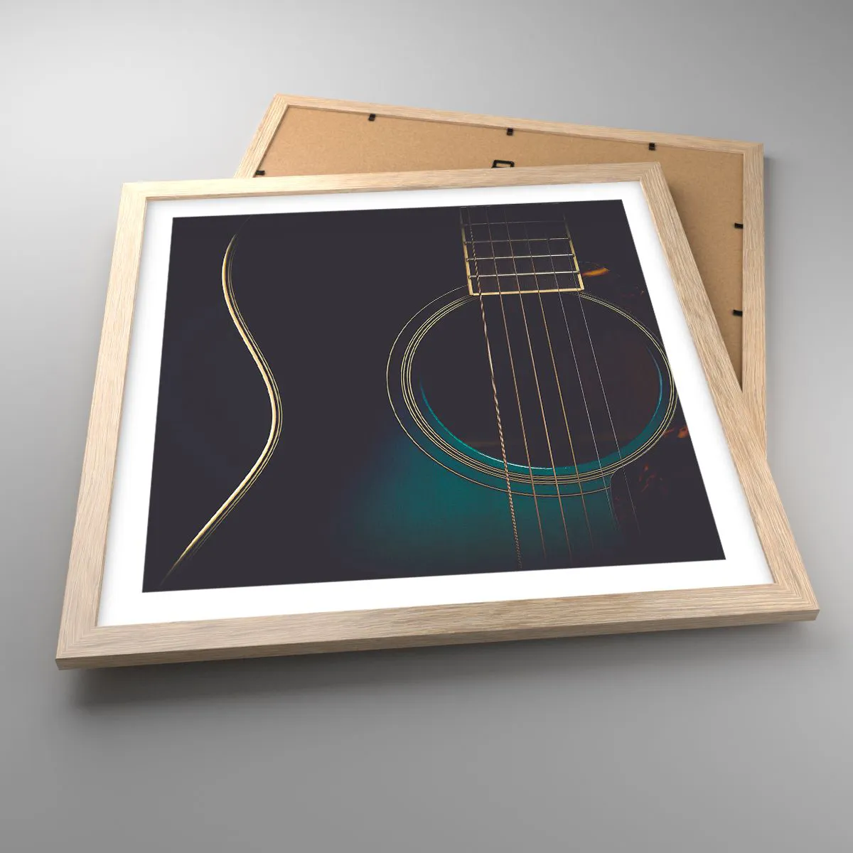 Poszter világos tölgy keretben - Egy pillanat, mielőtt megszólal - 40x40 cm