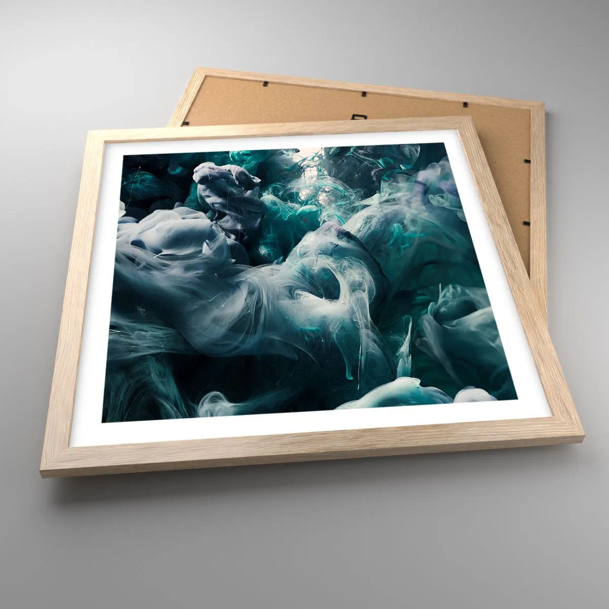 Plakat w ramie jasny dąb - Ruch koloru - 40x40 cm