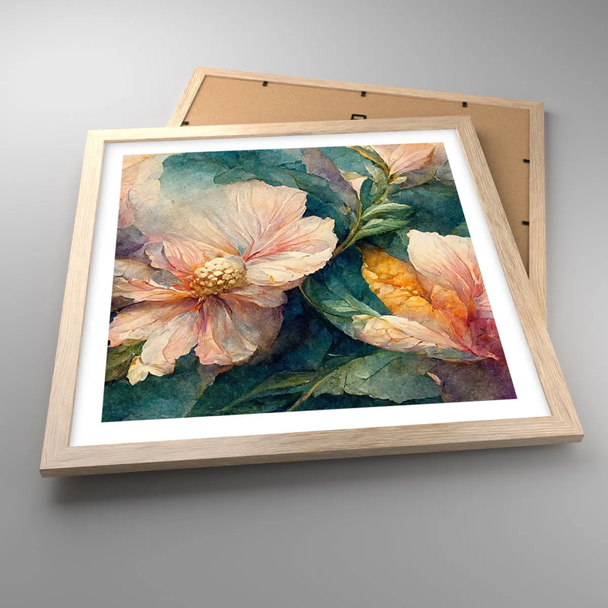 Affiche dans un chêne clair - Poster - Uniquement de la subtilité - 40x40 cm