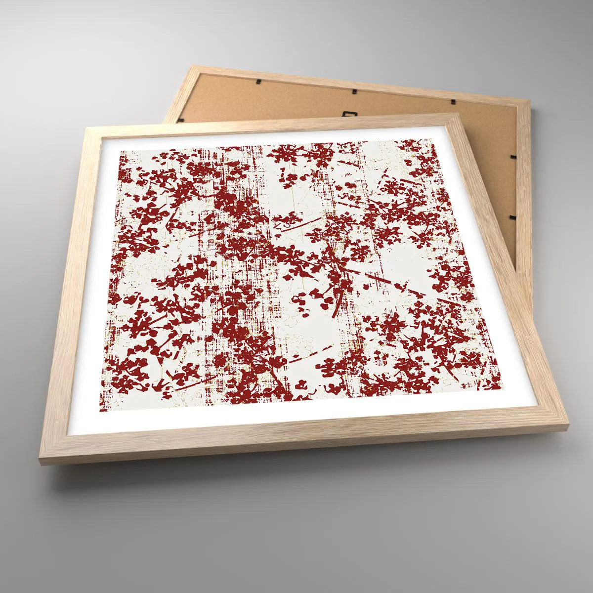 Affiche dans un chêne clair - Poster - Comme un calicot ancien - 40x40 cm