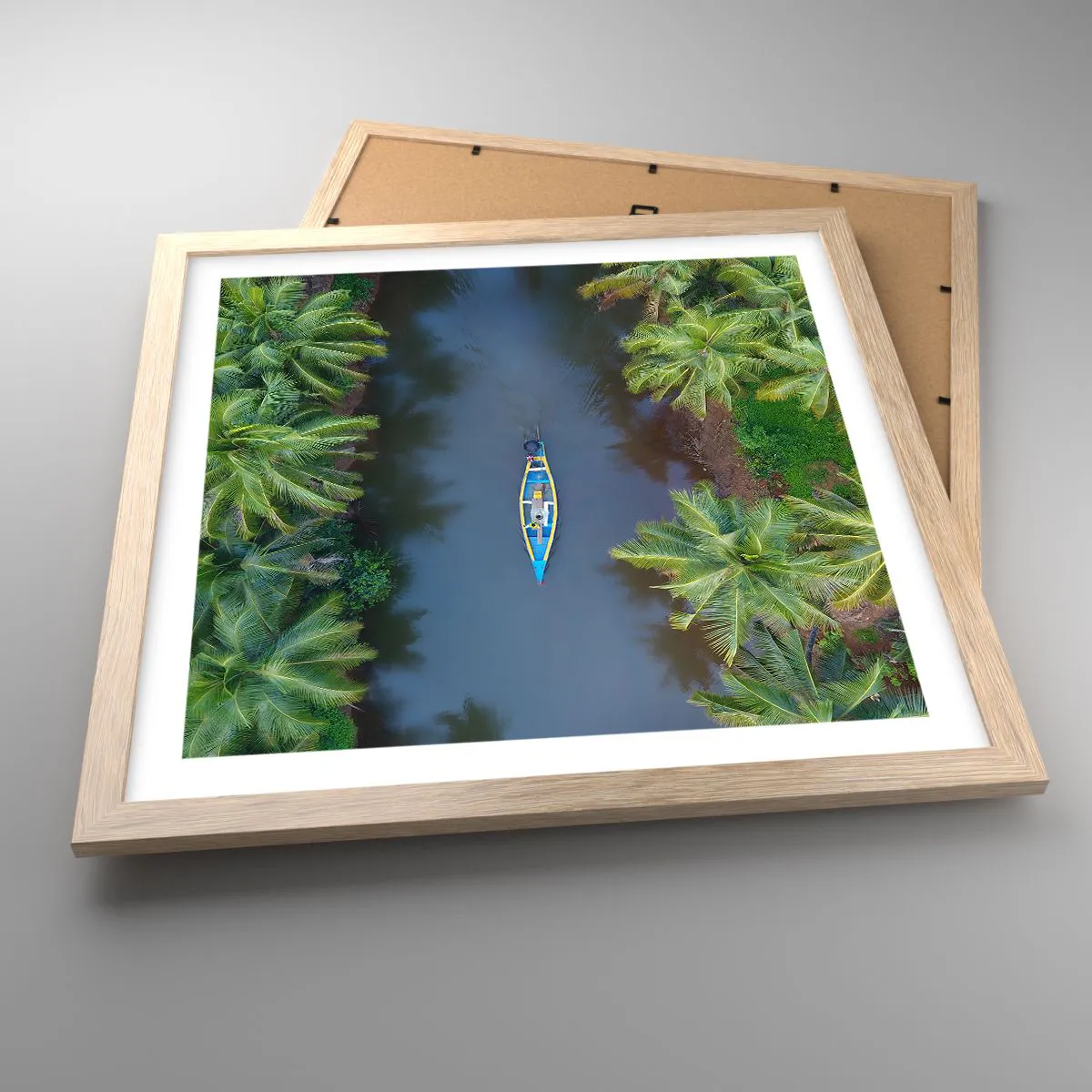 Plakát v rámu světlý dub - Na tropické stezce - 40x40 cm