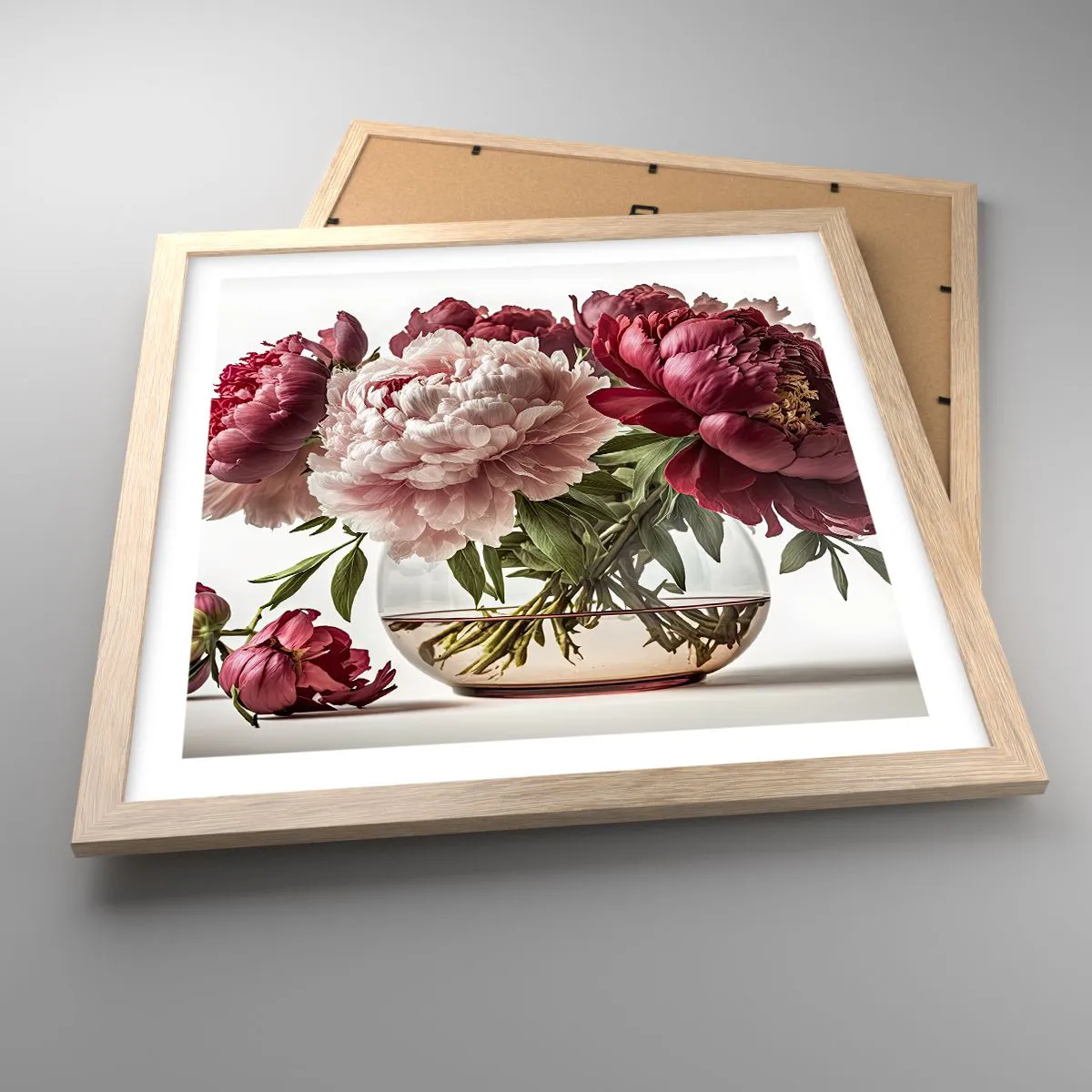 Plakát v rámu světlý dub - V plném rozkvětu krásy - 40x40 cm