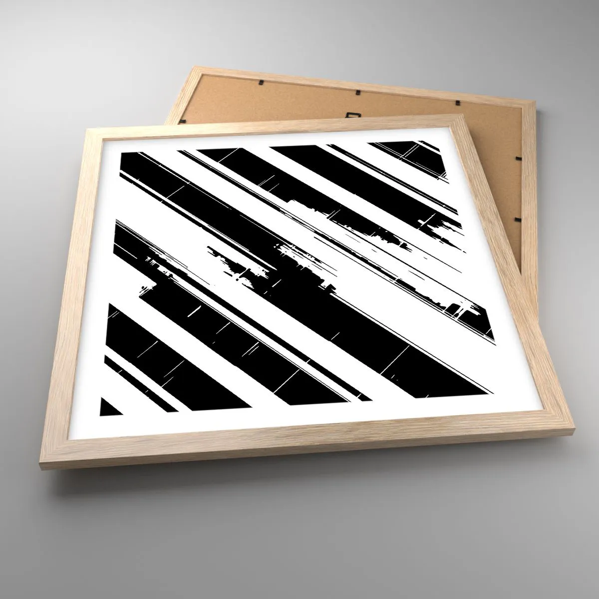 Plakát v rámu světlý dub - Intenzivní a dynamická kompozice - 40x40 cm