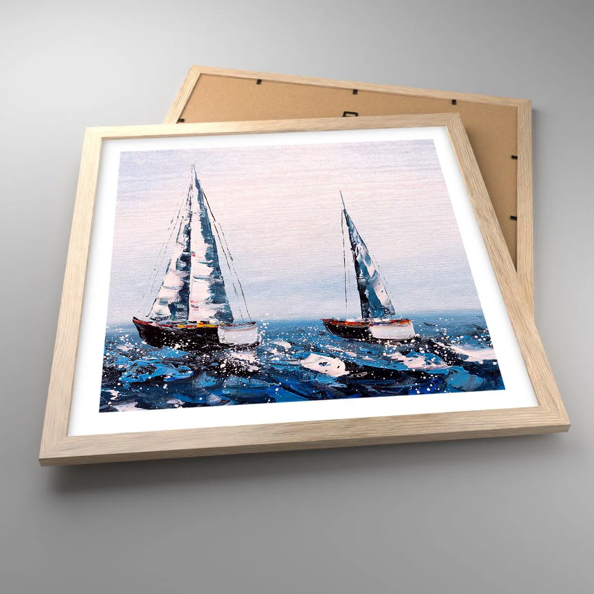 Poster în ramă de stejar deschis - Frăția vântului - 40x40 cm