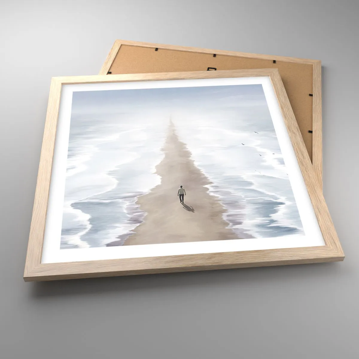 Plagát v ráme zo svetlého duba - Svetlá budúcnosť - 40x40 cm