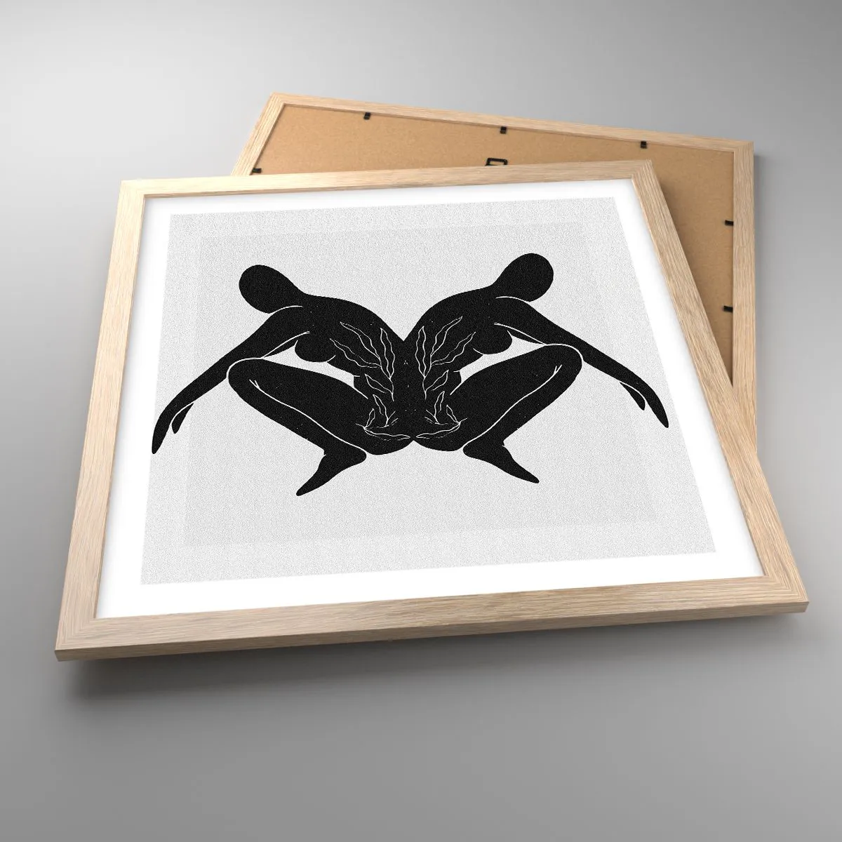 Pôster com moldura de carvalho claro - Uma alma comum - 40x40 cm