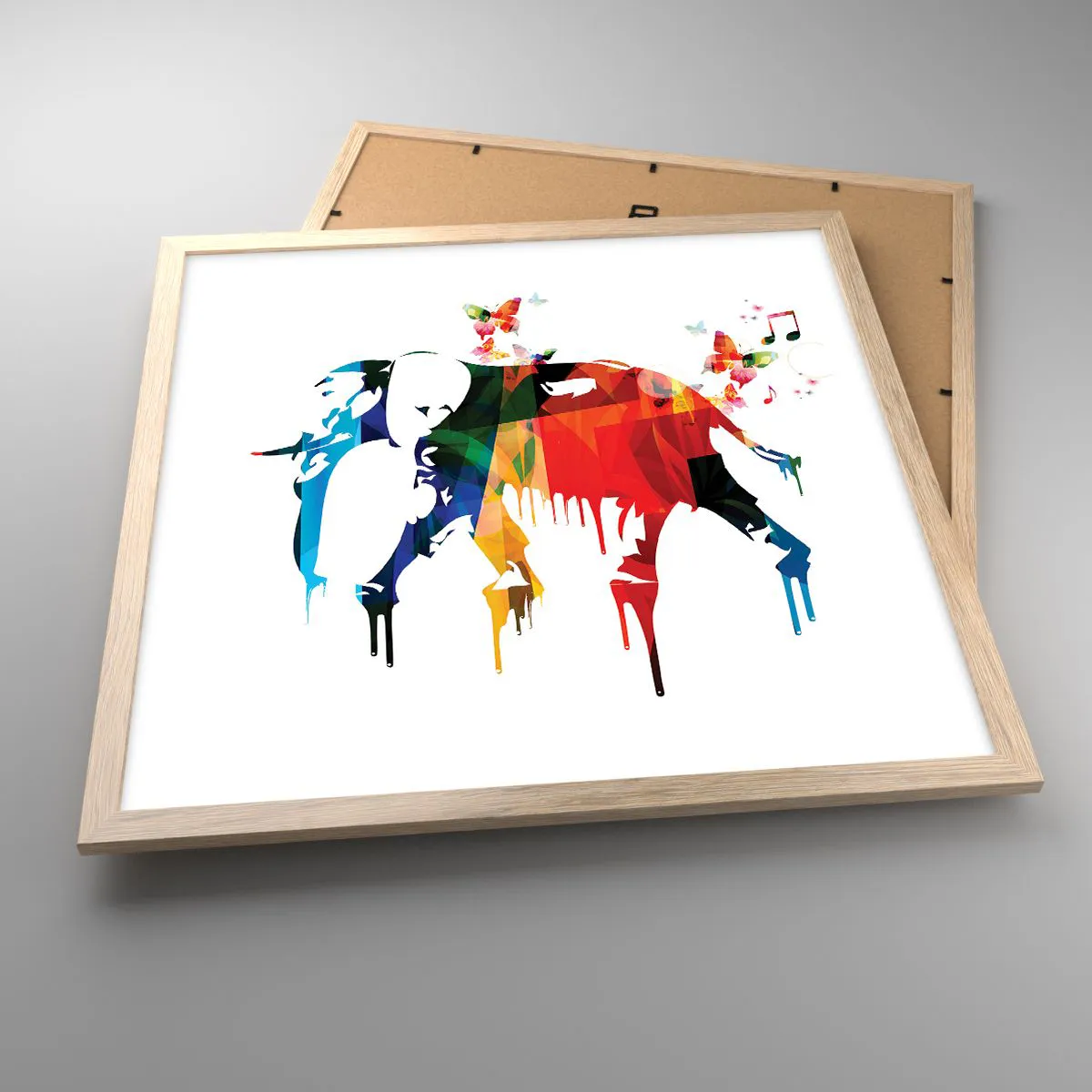 Affiche dans un chêne clair - Poster - Tout le monde peut danser - 50x50 cm