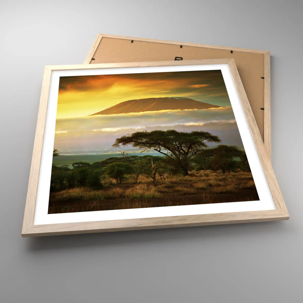 Plagát v ráme zo svetlého duba - Sen cestovateľa - 50x50 cm