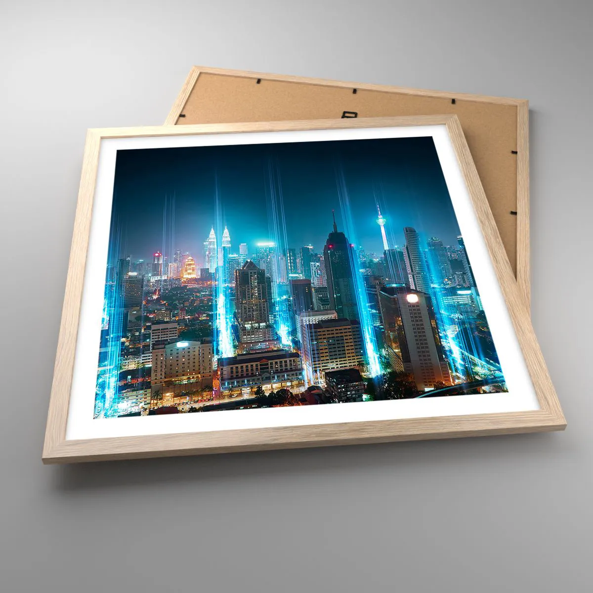 Plagát v ráme zo svetlého duba - Berlínskym spôsobom do neba - 50x50 cm