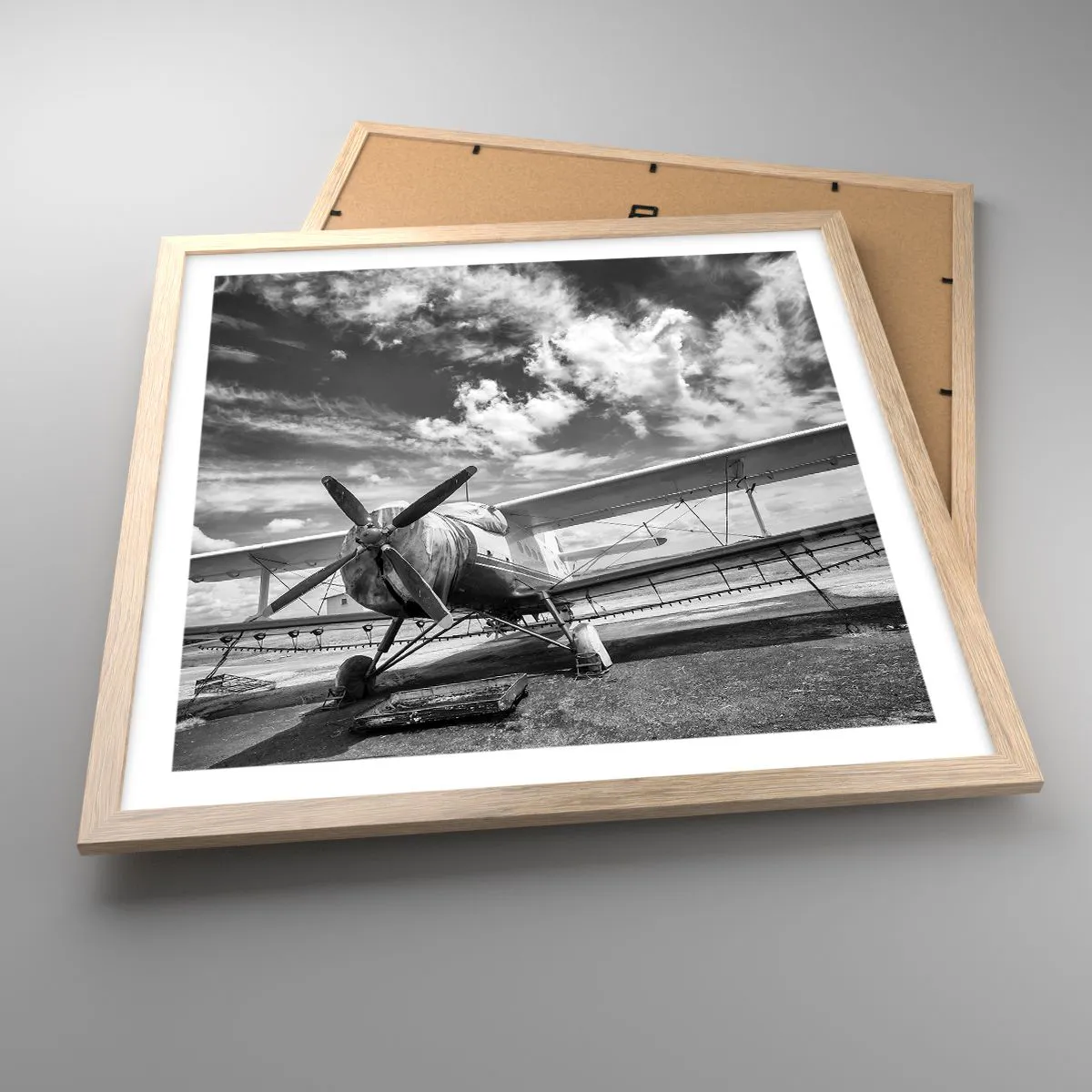 Poster in einem Rahmen aus heller Eiche - Ich kann es kaum erwarten! - 50x50 cm