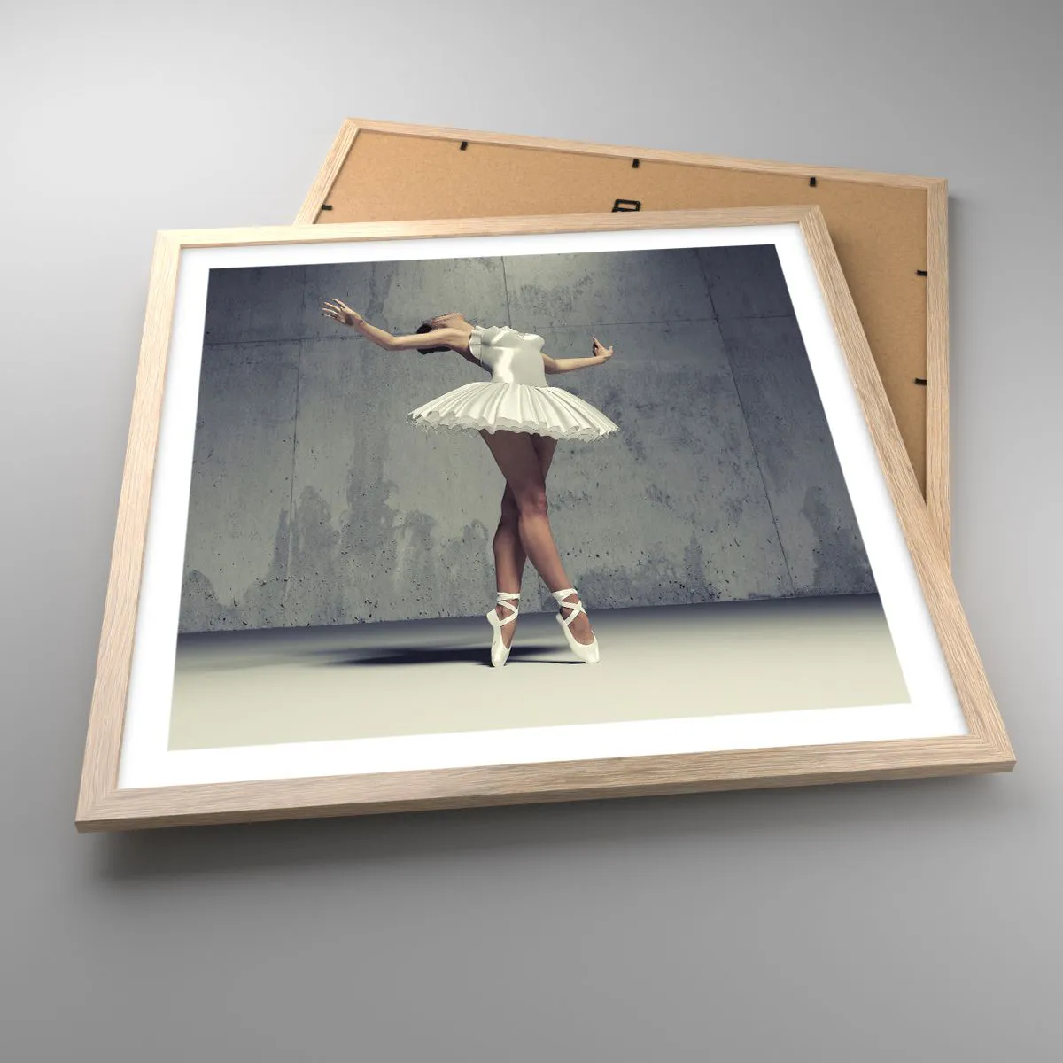 Poster in cornice rovere chiaro - Leggero come un uccello - 50x50 cm