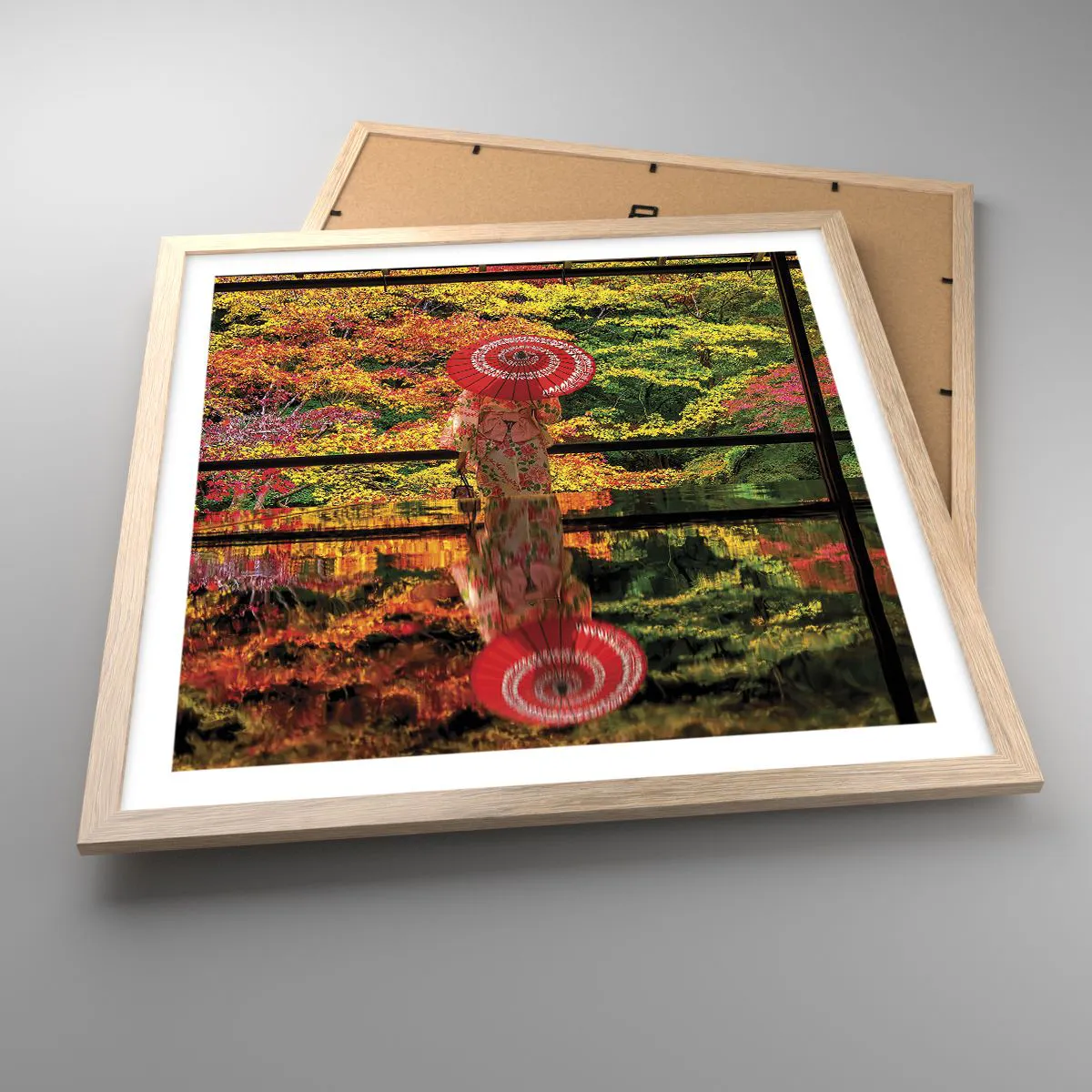 Poszter világos tölgy keretben - A természet templomában - 50x50 cm