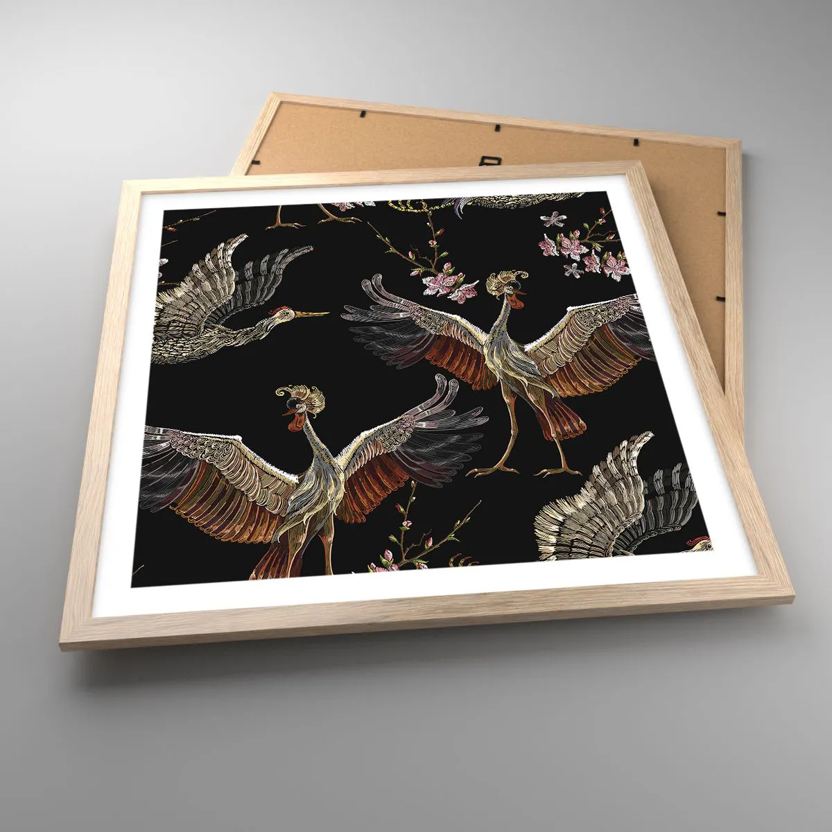 Plakat w ramie jasny dąb - Baśniowy ptak - 50x50 cm