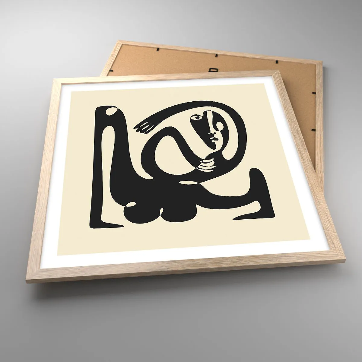 Poster in light oak frame - Almost Picasso - 50x50 cm