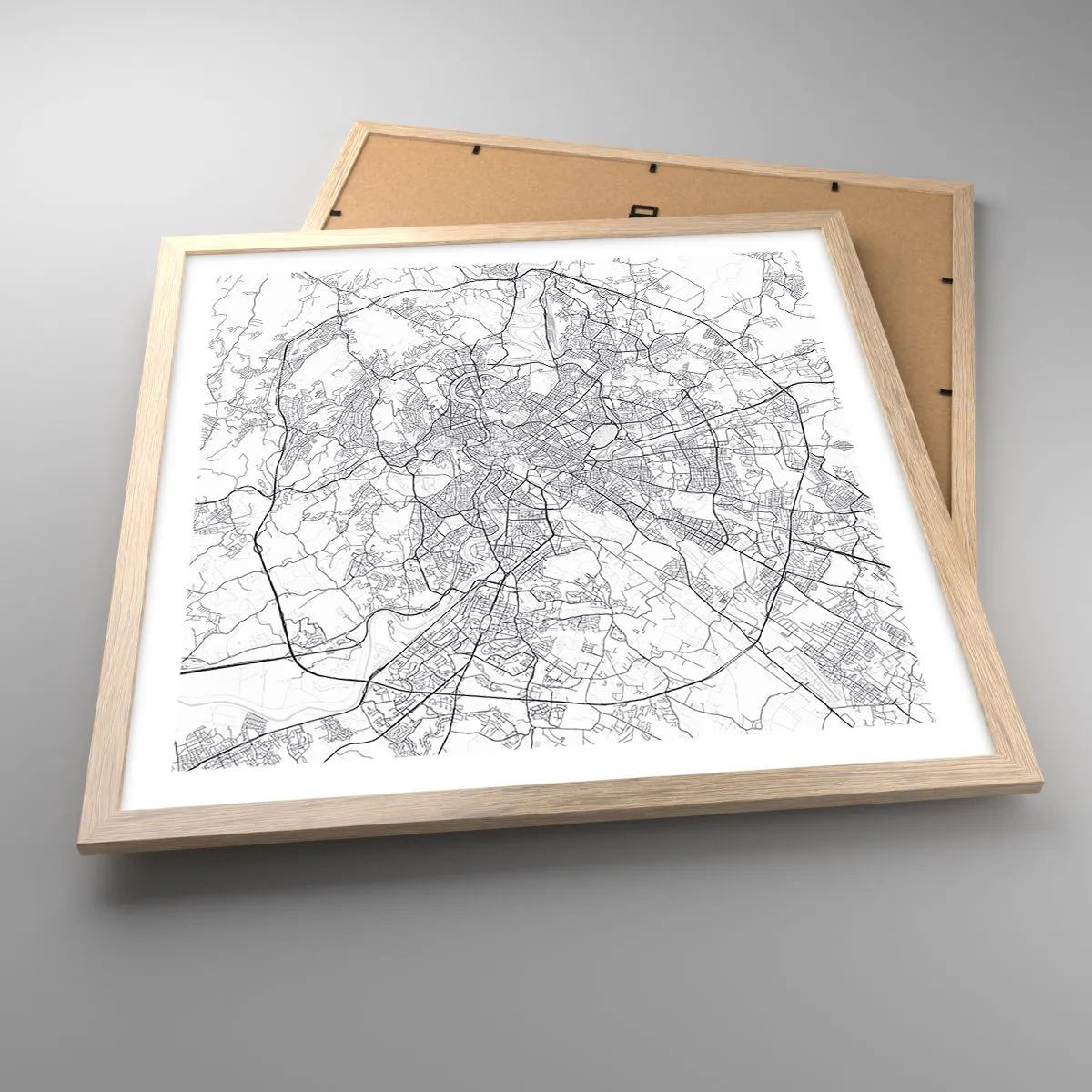 Plakat w ramie jasny dąb - Rzymski krąg - 50x50 cm