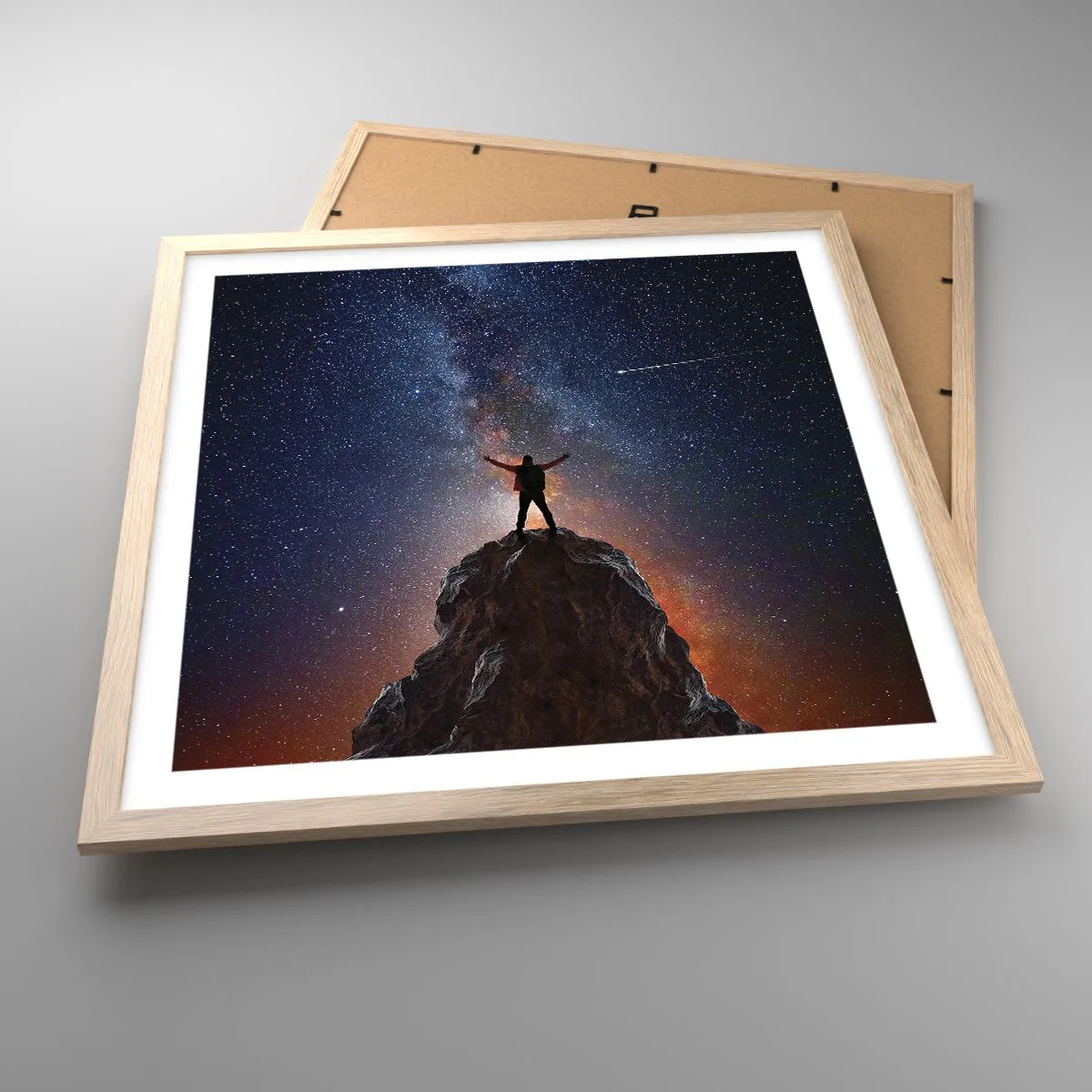 Poster in einem Rahmen aus heller Eiche - Die Macht ist mit mir! - 50x50 cm