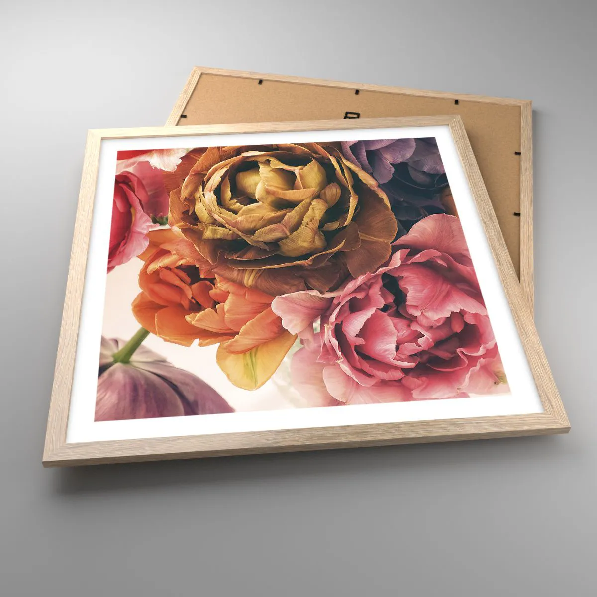 Plagát v ráme zo svetlého duba - Oslava života - 50x50 cm