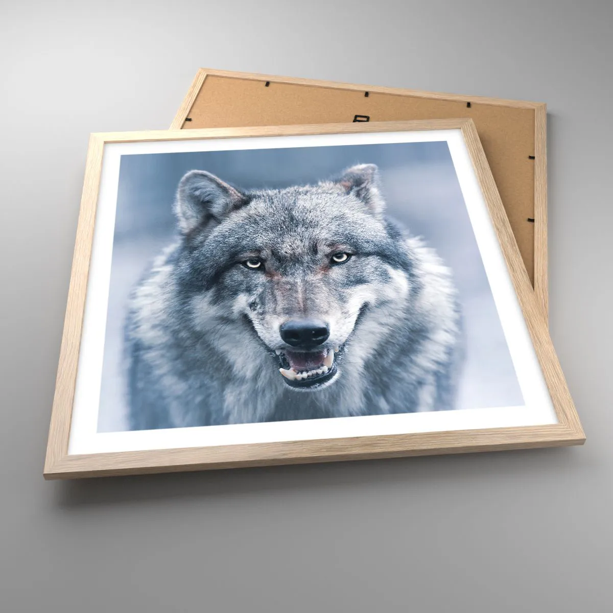 Plagát v ráme zo svetlého duba - Prijmete túto výzvu? - 50x50 cm