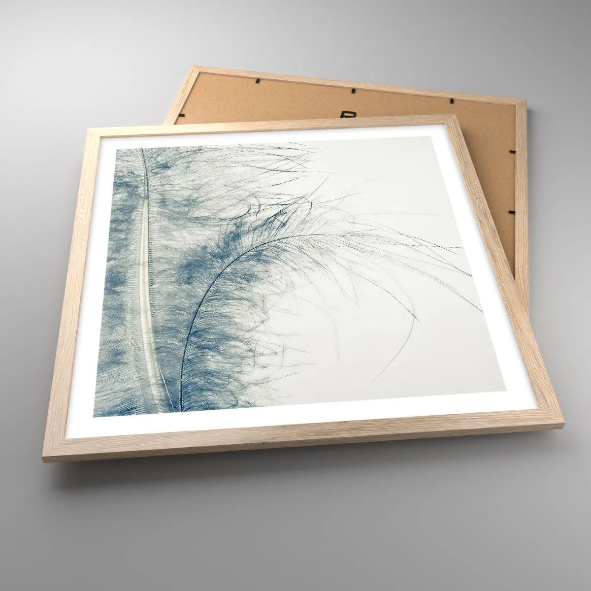 Poster in einem Rahmen aus heller Eiche - Flüstern der Natur - 50x50 cm