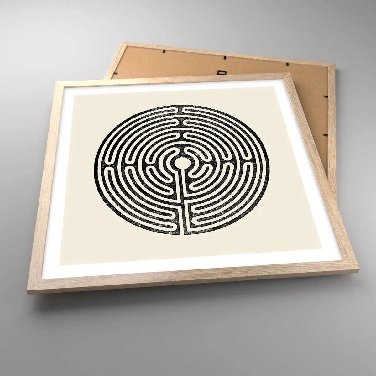 Pôster com moldura de carvalho claro - Ordem misteriosa - 50x50 cm