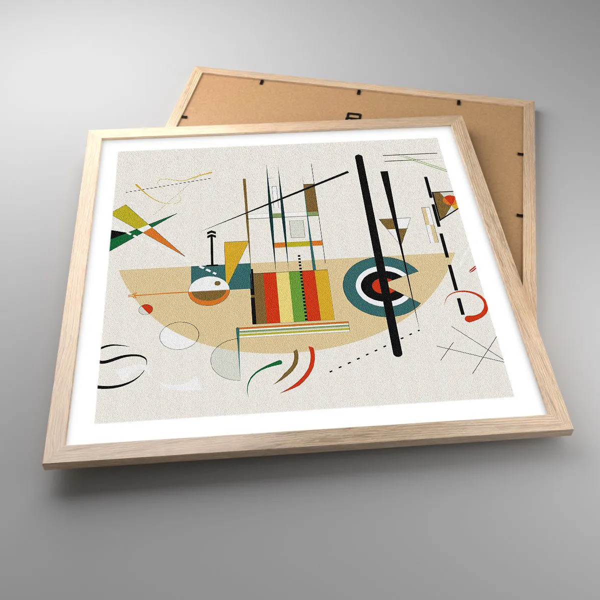 Plakát v rámu světlý dub - A svět se směje - 50x50 cm