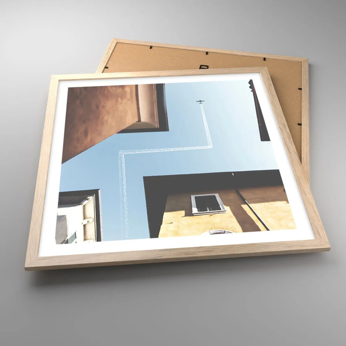 Affisch i ram av ljusek - Ovanför stadens labyrint - 50x50 cm