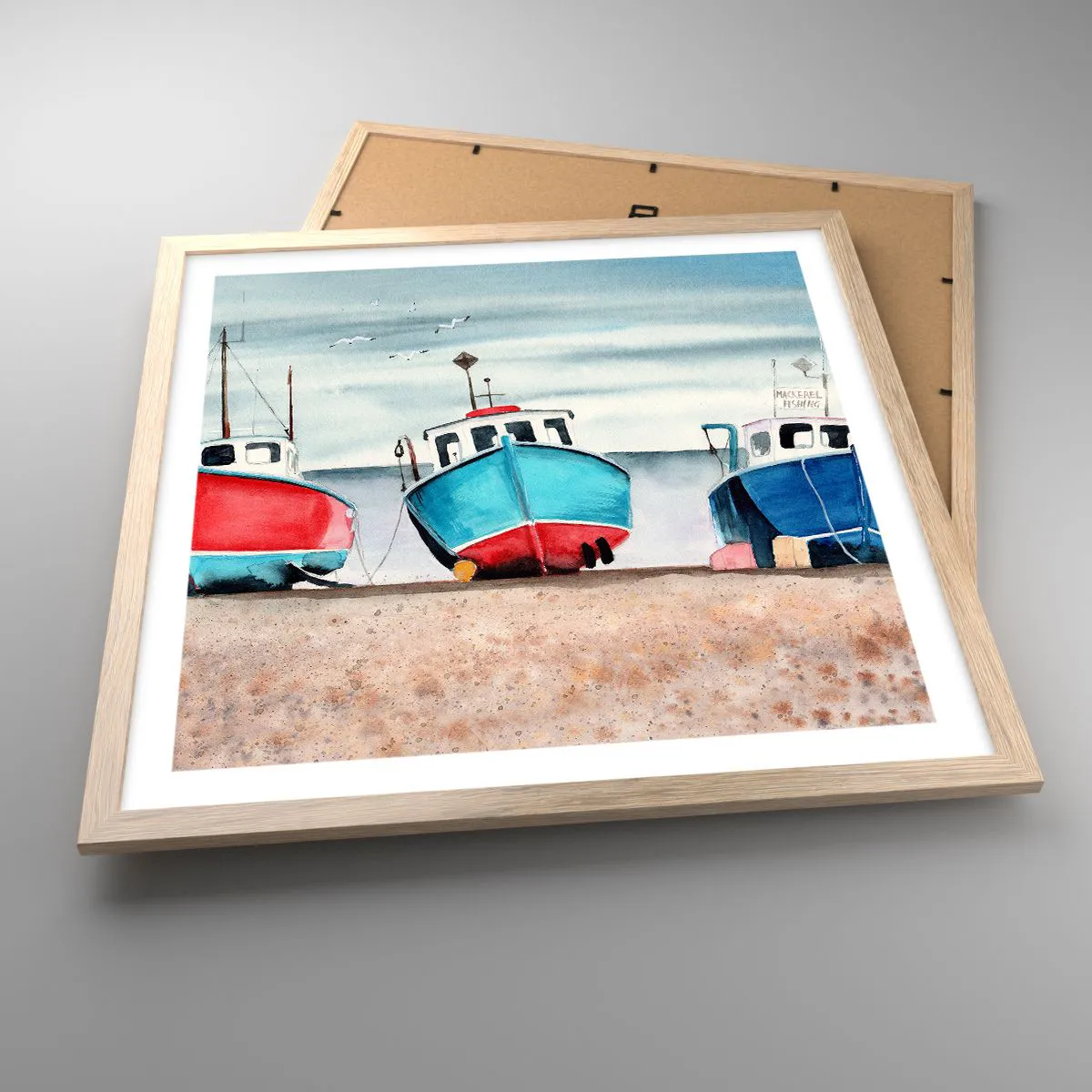 Poszter világos tölgy keretben - Fogásra készen - 50x50 cm