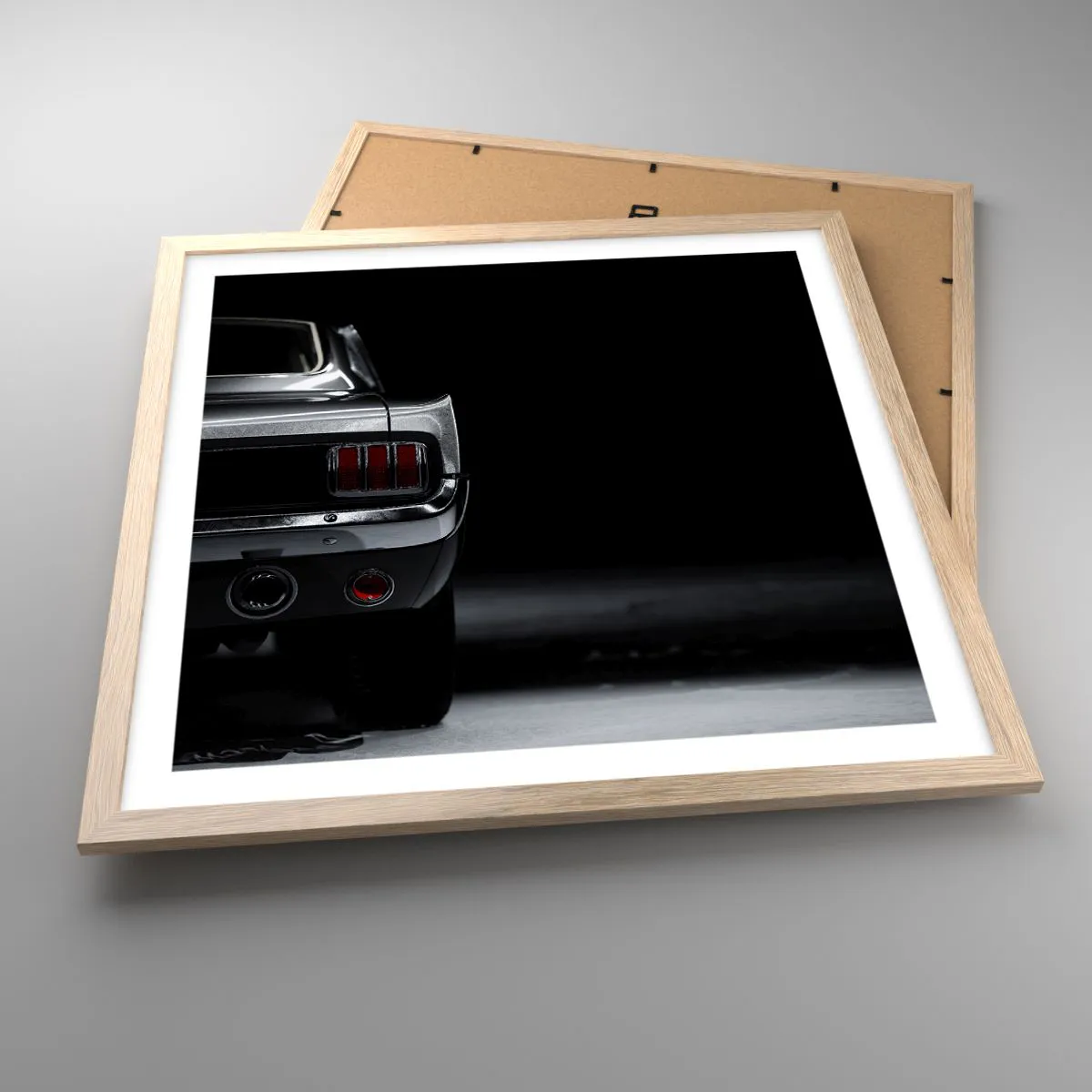 Pôster com moldura de carvalho claro - O charme do clássico - 50x50 cm