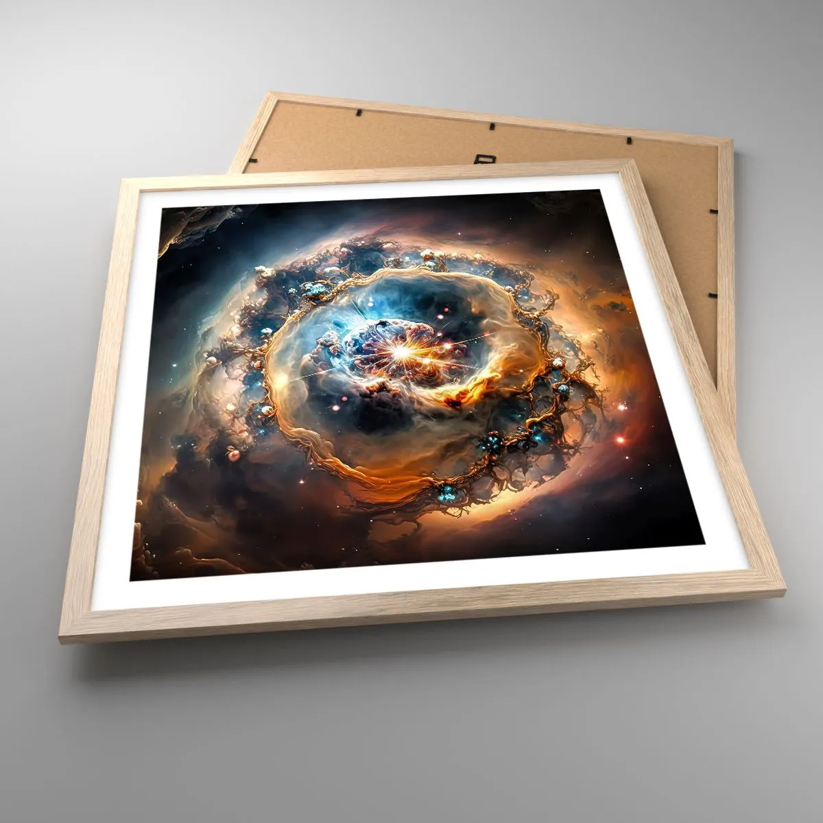 Een poster in een licht eiken lijst - Begin - 50x50 cm