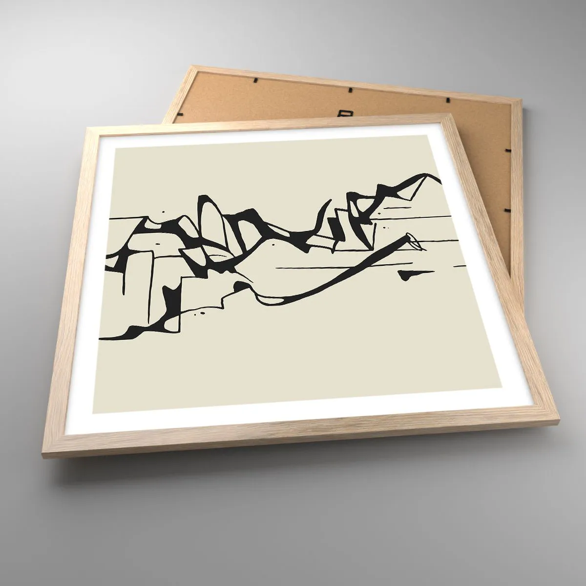 Affiche dans un chêne clair - Poster - Peut-être un paysage - 50x50 cm