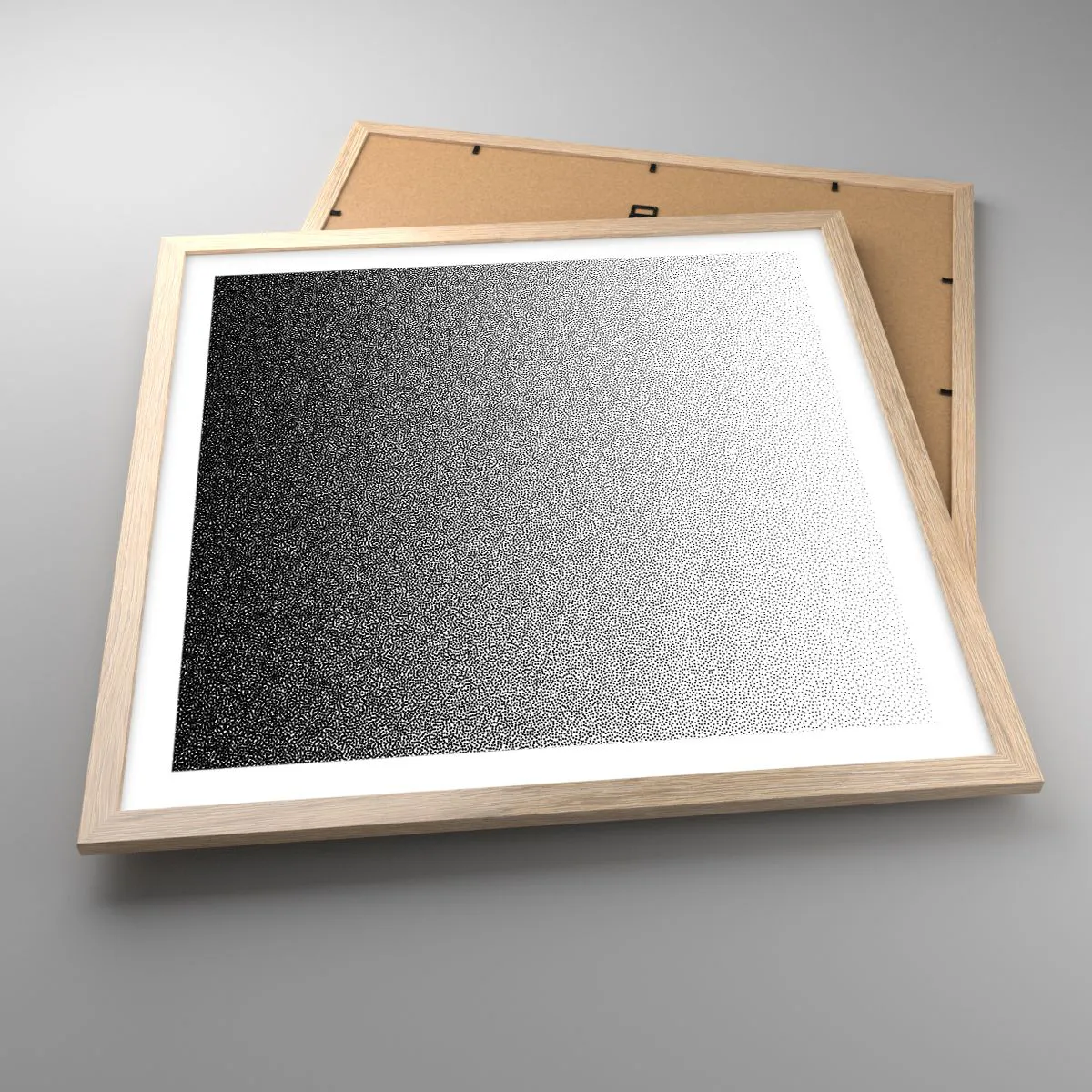 Poszter világos tölgy keretben - A fény felé - 50x50 cm