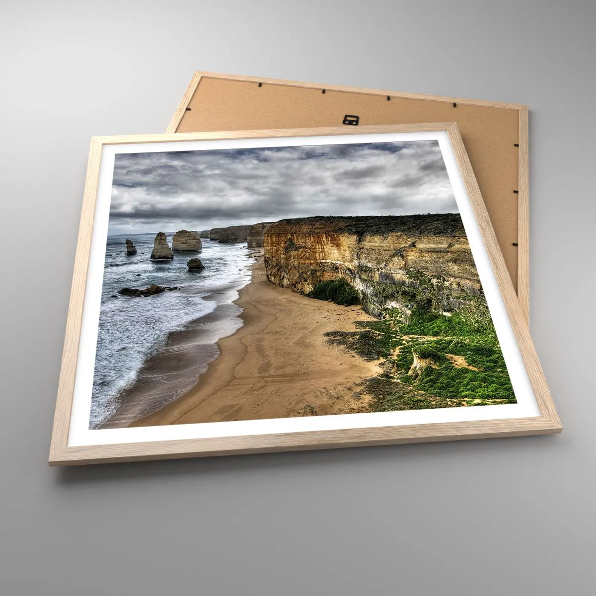 Plagát v ráme zo svetlého duba - Drsná krása - 60x60 cm