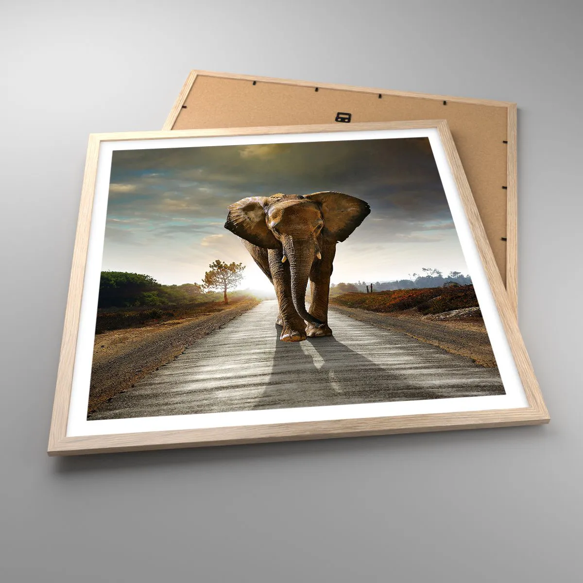 Plakat w ramie jasny dąb - I wcale nie w składzie porcelany - 60x60 cm