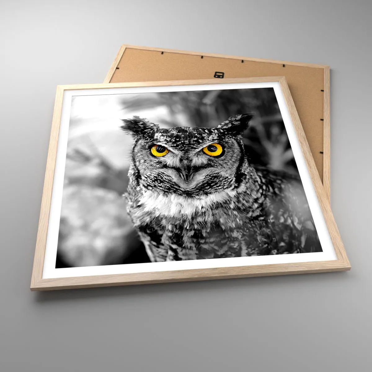 Poszter világos tölgy keretben - Semmi sem fog elbújni - 60x60 cm