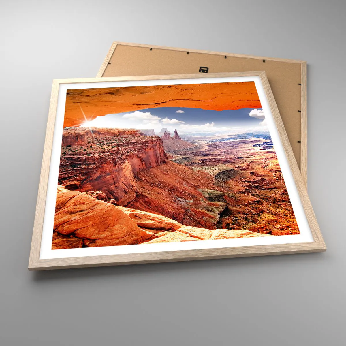 Plagát v ráme zo svetlého duba - Vytesané samotnou prírodou - 60x60 cm